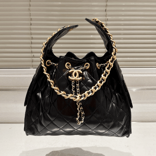 Chanel 25 Small Hand Bag Black 13.4 Inches AS5293-B21741-94305