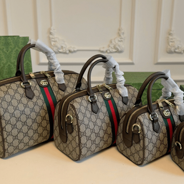 Gucci Ophidia Gg Medium Boston Bag Beige 10.6 Inches 836825 FAE0J 9867